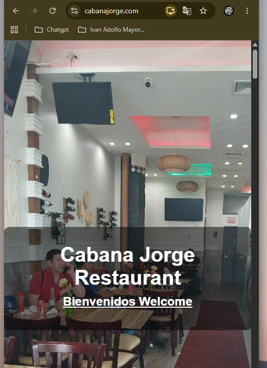 Sitio web de Cabaña Jorge Restaurant